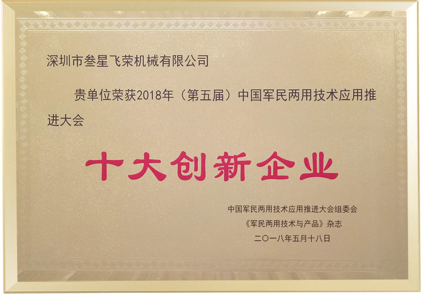 中国军民两用技术十大创新企业
